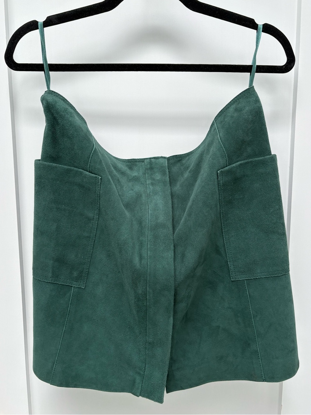 NWT Lord & Taylor Emerald Green Suede Mini Skirt